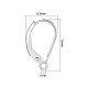 BENECREAT 4 Pairs 925 Sterling Silver Interchangeable Leverback Earwires Earring Findings Hooks with Open Hoops for DIY Jewelry Making - 15x8.5x1.5mm STER-BC0001-04P-2