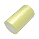 シングルフェイスサテンリボン  ポリエステルリボン  淡黄色  1/2インチ（12mm）  約25ヤード/ロール（22.86メートル/ロール）  250ヤード/グループ（228.6メートル/グループ）  10のロール/グループ RC12mmY010-2