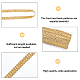チロリアンテープ  キラキラスパンコール付き  服飾材料  波の模様  ゴールド  7/8インチ（21mm）  約15ヤード/カード DIY-WH0321-56-5
