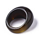 天然瑪瑙指輪  ワイドバンドリング  染め  ミックスカラー  内径：17.5~20mm G-N0326-033-5