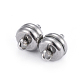 304 Stainless Steel Magnetic Clasps with Loops STAS-P206-03P-1
