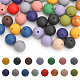 Chgcraft 90 pièces 15 styles perles de silicone écologiques de qualité alimentaire SIL-CA0001-69-1