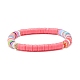 Handmade Polymer Clay Heishi Beads Stretch Bracelets Set BJEW-JB07516-10