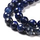 Lapis-lazuli naturelles teints perles brins G-E571-16A-4
