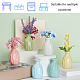 NBEADS 6 Pcs Mini Ceramic Flower Vase BOTT-NB0001-04-4