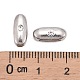 Perles coulissantes de lettre pour la fabrication de bracelet de montre X-ALRI-O012-I-NR-3