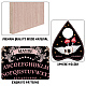 CREATCABIN Pendulum Dowsing Divination Board Set Black Pink Skull Wood Spirit Talking Board with Heart Planchette Rectangle Spirit Hunt Metaphysical Message Decoration for Halloween 11.8X8.3 in DJEW-WH0324-033-3