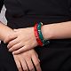 5 pièces 5 couleurs ensemble de bracelets extensibles en tube incurvé acrylique BJEW-SW00069-5