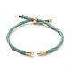 Bracelets argentés en corde de nylon MAK-C003-03G-08-4