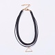 Polyester Kinder Multi-Strang Halsband Halsketten NJEW-P219-03-1
