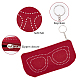 Wadorn 6 custodia per occhiali in feltro a 3 colori AJEW-WR0001-61-3