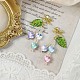 100pcs 10 couleurs perles de verre transparentes GLAA-CJ0001-56-9