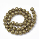 Electroplated Natural Lava Rock Beads Strands G-T098-01C-08-2