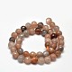 Faceted Natural Multi-Moonstone Round Bead Strands G-F266-22-8mm-2
