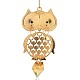 Golden Plated Alloy Enamel Owl Neckalce Big Pendants for Halloween Jewelry ENAM-J039-04G-2