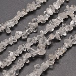 Natürlichen Quarzkristall-Chip-Perlen Stränge, Bergkristallperlen, 5~8x5~8 mm, Bohrung: 1 mm, etwa 31.5 Zoll