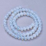 Opalite runde Perlen Stränge, 6 mm, Bohrung: 1 mm, ca. 69 Stk. / Strang, 16.1 Zoll