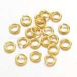 Anillos de salto abiertos anillos de salto de latón, dorado, 5x1mm, 18 calibre, diámetro interior: 3 mm, aproximamente 6000 unidades / 500 g
