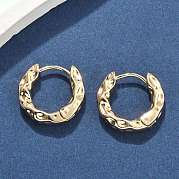 Латунные серьги обруча EJEW-D320-23G