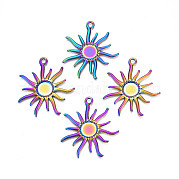 Ciondoli grandi in lega color arcobaleno per smalto PALLOY-N156-195