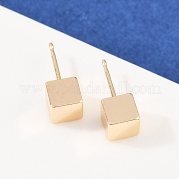 Латунные серьги-гвоздики для женщин EJEW-G441-05C-G