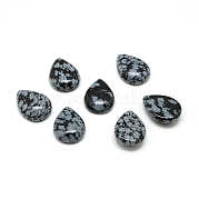 Природные снежинки обсидиановые камни кабошоны G-T024-10x14mm-02