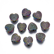 Rack Plating Rainbow Color Alloy Beads PALLOY-S180-342