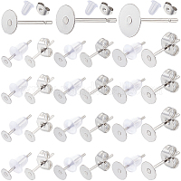 TOAOB 300pcs Hypoallergenic Earring Findings - 10mm Stainless Steel Posts & Backs For Jewelry Making