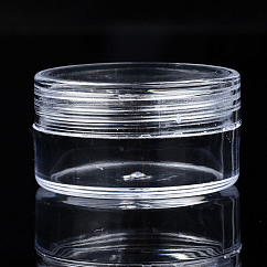 Conteneur de stockage de billes de polystyrène à colonne, pour bijoux perles petits accessoires, clair, 4x2.2 cm, Diamètre intérieur: 3.3 cm