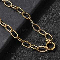 304 Edelstahl-Kettenhalsketten mit Federringverschluss für Damen, Ionenbeschichtung (ip), echtes 18k vergoldet, 16.26 Zoll (41.3 cm)