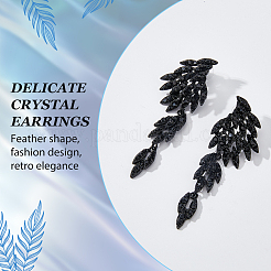 2 Set asymmetrische Ohrringe mit Strass-Flügeln in 2 Stilen&nbsp;EJEW-FI0001-31