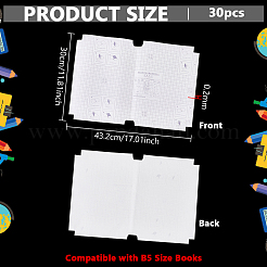 10 couverture de livre en plastique autocollante&nbsp;AJEW-WH0752-332B