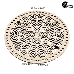 Fonds de panier en bois&nbsp;AJEW-WH0129-07A