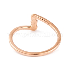 304 Edelstahl Fingerring für Frauen&nbsp;RJEW-C086-17-RG
