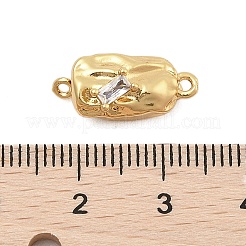 Messingmikropavé mit klaren Zirkonia-Kastenverschlüssen&nbsp;KK-C075-15G
