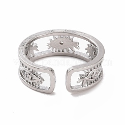 Bagues de manchette ouvertes en zircone cubique transparente&nbsp;RJEW-P083-02P