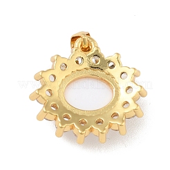Colgante micropavé cubic zirconia de latón&nbsp;KK-B059-45G-D