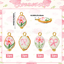 8 pendentif en porcelaine fait main&nbsp;PALLOY-SW00139