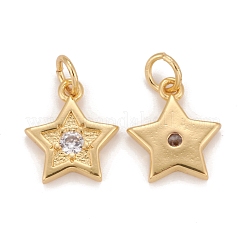 Messing micro pave klar zirkonia charme&nbsp;KK-Z023-17G