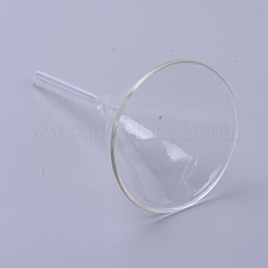 Tolva de embudo de vidrio transparente&nbsp;AJEW-WH0104-45D
