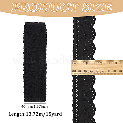 15 Yards Baumwollstickerei Bowknot Spitzenbänder&nbsp;OCOR-WH0045-35B