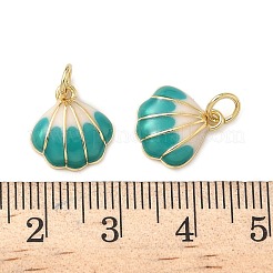 Pendentifs d'émail en laiton &nbsp;KK-P326-13A-G