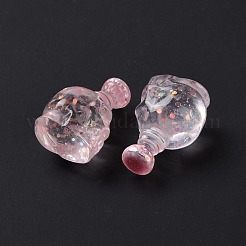 Finta bottiglia cabochon in resina trasparente&nbsp;RESI-E025-04C