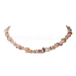 Collane di perline di quarzo rutilato oro nero naturale&nbsp;NJEW-JN05295