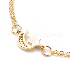 Bracciali a maglie di zirconi chiari&nbsp;BJEW-JB08843