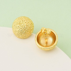 Boucles d'oreilles clous demi-ronds en laiton&nbsp;EJEW-F389-23G