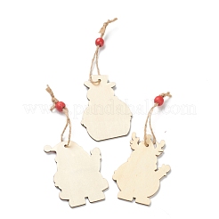 Tema navideño madera grandes decoraciones colgantes&nbsp;HJEW-F010-05