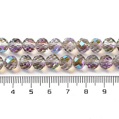 Fili di perline placcate a metà arcobaleno&nbsp;EGLA-H104-08A-HR03