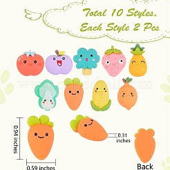 20pcs 10 cabochons en résine opaque de style&nbsp;sgCRES-SZ0001-18