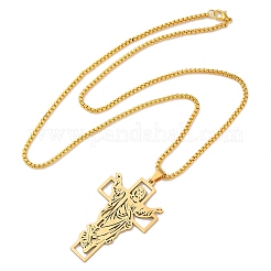 Collane ciondolo a croce&nbsp;NJEW-A023-06G